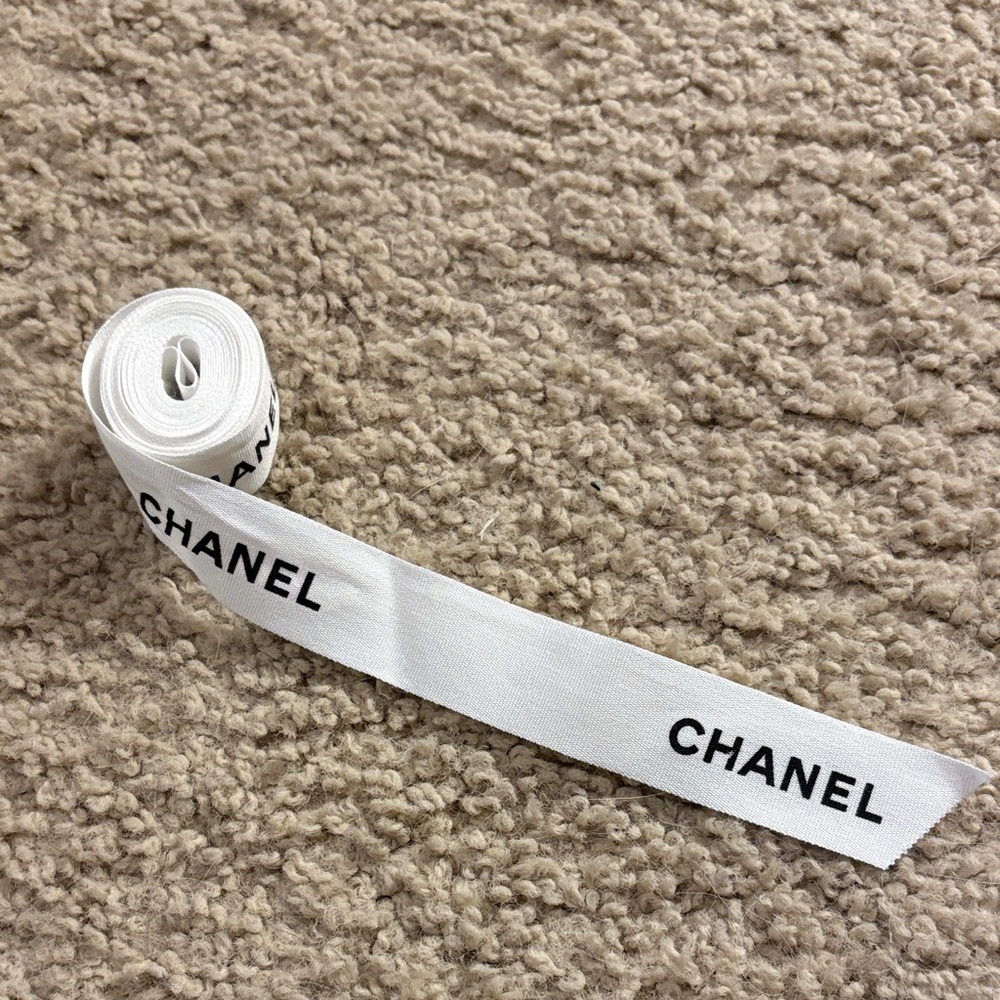 CHANEL White Ribbon
